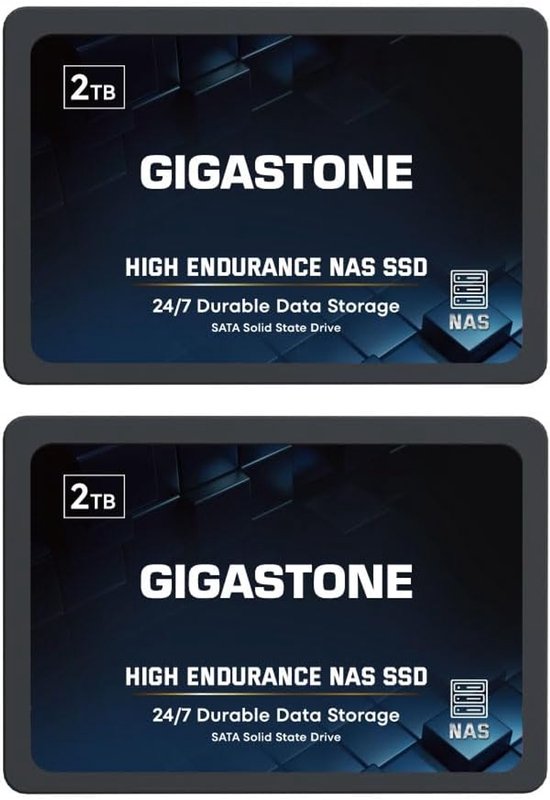 Interne SSD Schijven - Opslag Schijf - Data Opslag - Hoge Duurzaamheid - 2TB 2-Pack - Zwart