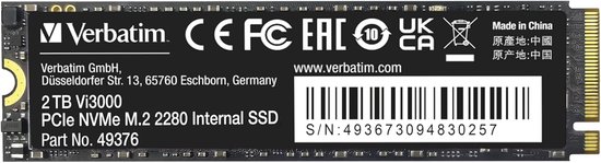 Interne SSD - Snelle Opslag - Computer Upgrade - PCIe NVMe M.2 - 2TB Capaciteit