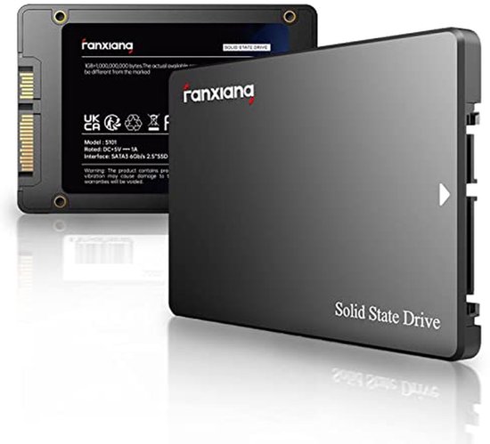 Interne SSD - Solid State Drive - Computer Upgrade - SATA III 6 Gb/s - 2 TB - Zwart
