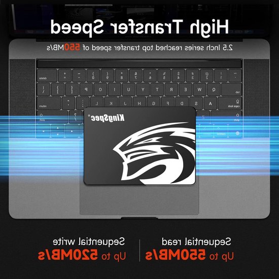 Interne SSD - Solid State Drive - Computer Versnellen - 3D NAND Flash Geheugen - 2.5 inch - Zwart van Merkloos