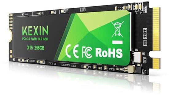 Interne SSD - Solid State Drive - Computer Versnellen - NVMe PCIe 3.0 - 256 GB - Zwart