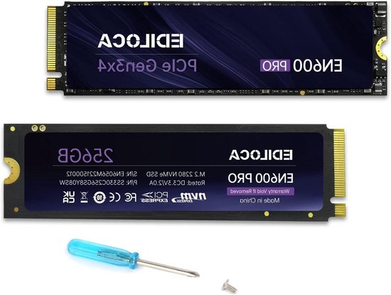 Interne SSD - Solid State Drive M.2 SSD - Computer Upgrade - NVMe PCIe Gen3 x4 - 256 GB