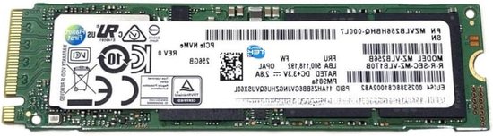 Interne SSD - Solid State Drive NVMe M.2 - Computer Upgrade - PCIe 3.0 x4 Interface - 256 GB - Groen van Merkloos