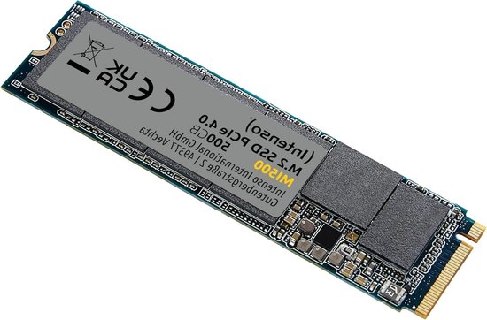 Interne SSD - Solid State Drive NVMe SSD - Sneller Computer Gebruik - PCIe 4.0 Gen4x4 - 500 GB - Zwart