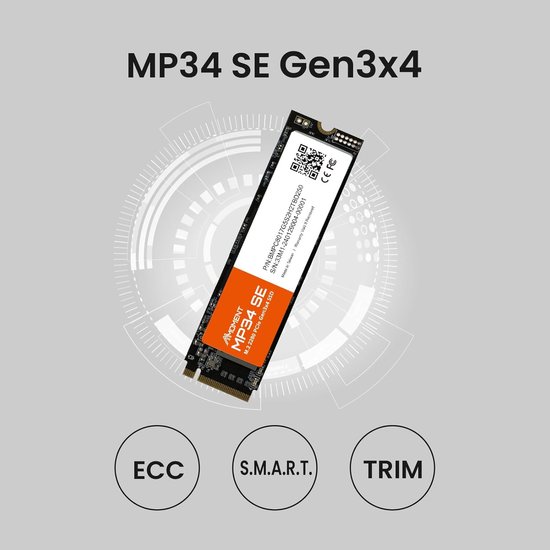 Interne SSD - Solid State Drive NVMe SSD - Snellere PC Prestaties - PCIe Gen3 x4 Interface - 512 GB van Merkloos