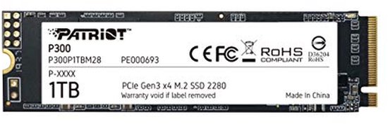 Interne SSD - Solid State Schijf - Snelle Data Opslag - NVMe PCIe Gen 3x4 - 1 TB - Zwart
