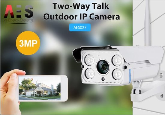 IP Camera - SriHome 027 - buitencamera met Wi-Fi - wit - smartphone access
