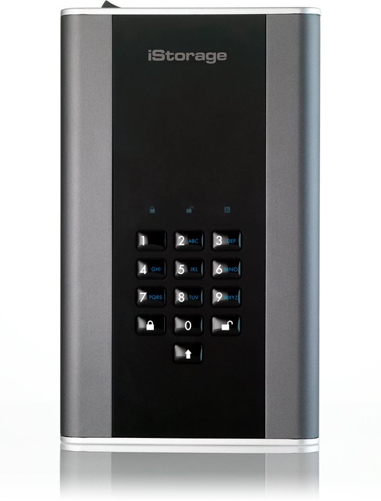 iStorage diskAshur DT2 - externe harde schijf - 20 TB - Zwart - Grafiet van Merkloos
