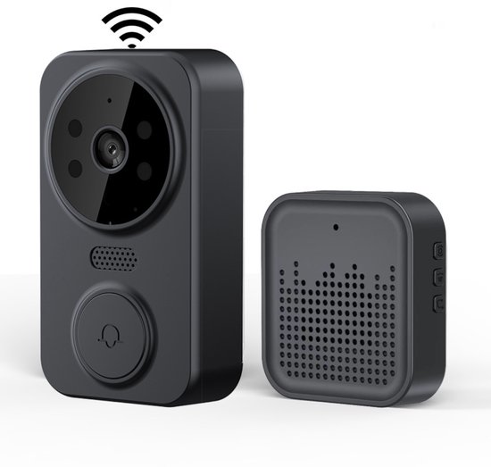 JeiibrZui Draadloze Intelligente Videodeurbel - Beveiligingsintercom - High-Definition Camera En Tweewegs Audio - 1 Stuk - Voor Buiten van Merkloos