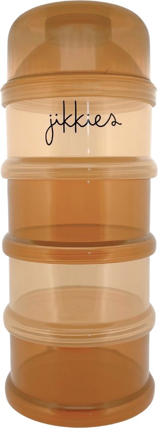 Jikkies ® - Melkpoeder doseerdoosjes - Taupe Mix - Melkpoeder bewaarbakjes - Melkpoeder toren - Melkpoederdoos - Dispenser - 4 lagen - BPA FREE - Getest op EN14372 van Jikkies