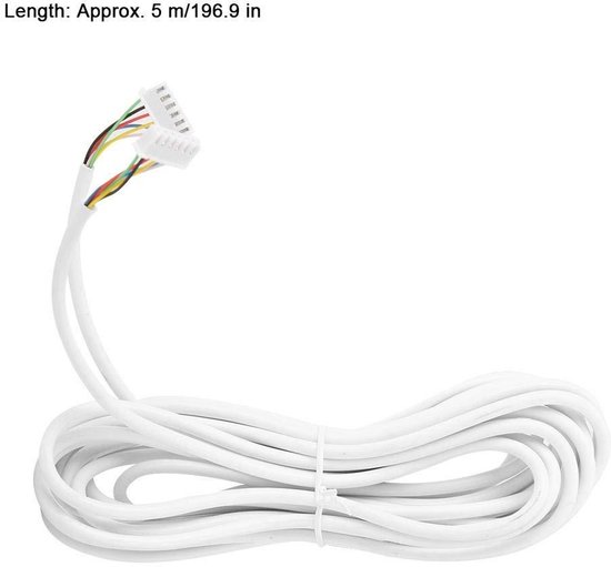 Kabel voor video-deurintercom 6-aderig 5 m 03 mm² rond flexibele - video-intercom camerasysteem . van Merkloos