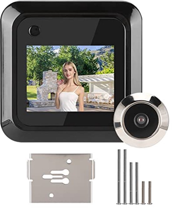 KARZO - Deurspion Camera voor Appartement, 2.4 inch LCD Scherm Huis Video Deur Oog Kijker Beveiligingscamera Deurbellen, 95° Brede Hoek IR Nachtzicht Voordeur Deurspion Kijker, Loopopname van KARZO