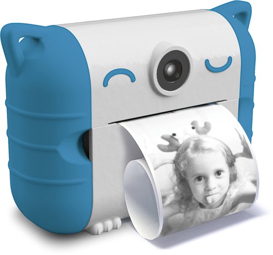 Kidywolf Kidyprint Kindercamera met thermische printer Blauw Limited Edition van kidywolf