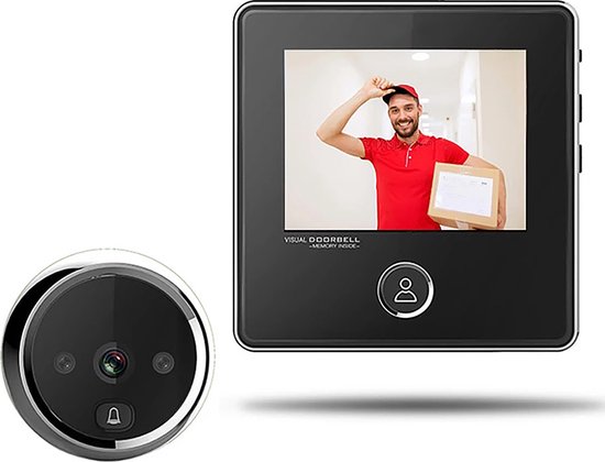 Kijkgat Camera – Camera Met Kijkscherm Binnen – Met Nachtzicht – 120 Graden Kijkhoek – Kan Foto’s Maken – Hoge Kwaliteit van Smartwares