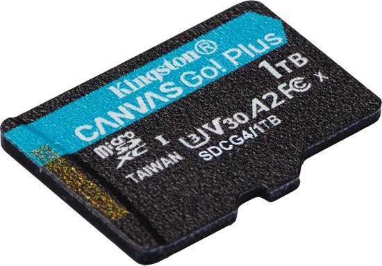 Kingston Canvas Go Plus - microSDXC Geheugenkaart - 1TB - V30 - Class 10 - 200/160 MB/s van Merkloos
