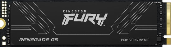 Kingston FURY RENEGADE G5 1TB - SSD - M.2 2280 - PCIe 5.0 - 1 TB - NVMe 2.0 - 3D TLC - zwart