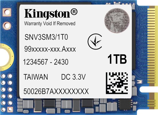 Kingston Technology 1000G NV3 M.2 2230 NVMe SSD