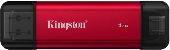 Kingston Technology 1TB Draagbare SSD met Dual USB-A/C, tot 1050MB/s USB 3.2 Gen 2 van Merkloos
