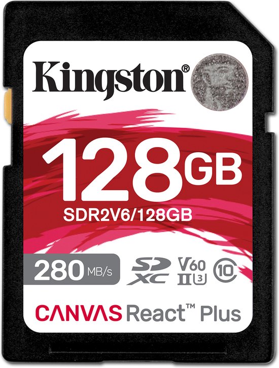Kingston Technology Canvas React Plus Klasse 10 van Kingston