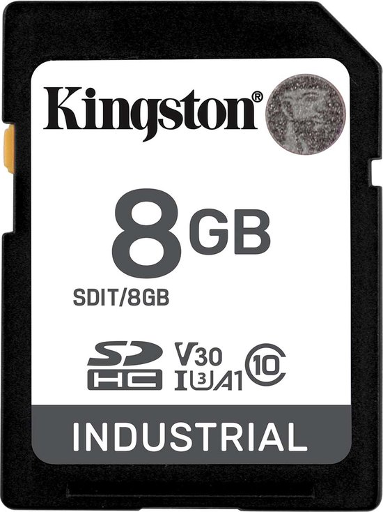 Kingston Technology Industrial 8 GB SDXC UHS-I Klasse 10 van Kingston