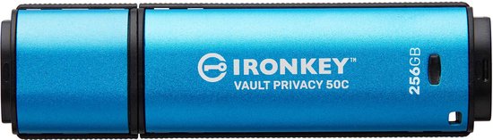 Kingston Technology IronKey Vault Privacy 50 USB flash drive USB Type-C 3.2 Gen 1 (3.1 Gen 1) Zwart, Blauw van Kingston Technology