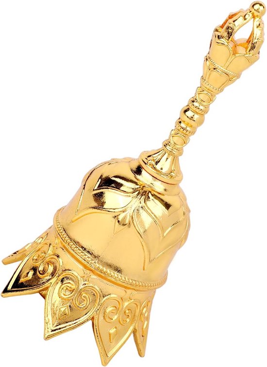 Koperen Handbel - Extra Luide Gouden Bel - Lotusbel voor Senioren - Bedside Bell voor Meditatie - Huwelijkscadeau - Kerk - Diner - - Uniek Design - Duurzaam Materiaal
