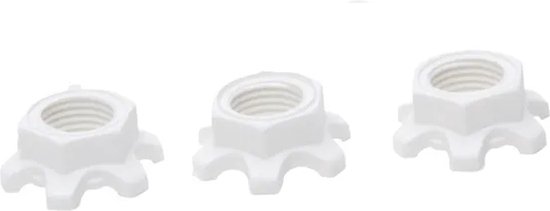 Kopp Kunststof moer M10 - Wit - Per 3 stuk(s) van Kopp