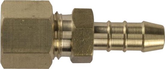 Koppeling messing 8mm knel x 8mm slangpilaar van Kopp