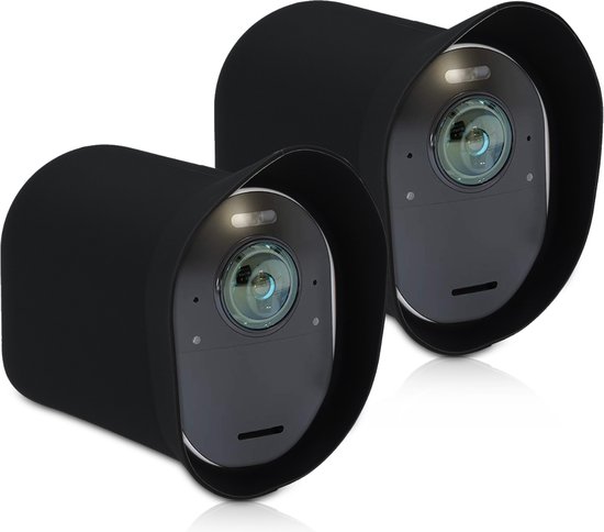kwmobile 2x hoesje geschikt voor Arlo Ultra / Arlo Pro 3 / Pro 4 - Siliconen hoes voor beveiligingscamera - Beschermhoes in zwart van kwmobile