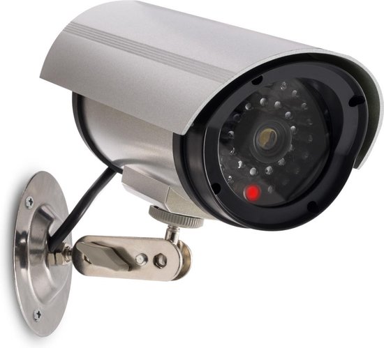 kwmobile dummy camera realistische look - Nep beveiligingscamera met knipperend LED-licht en kabel - Werkt op batterijen van Merkloos