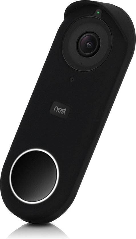 kwmobile hoes voor video deurbel - geschikt voor Nest Hello Video Doorbell - Siliconen case ter bescherming - In zwart van Merkloos