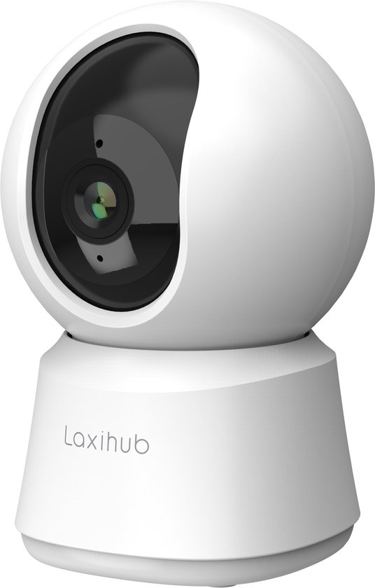 Laxihub P2T - Beveiligingscamera - Indoor camera met 32 GB SD-kaart - Ultra HD 2K/3MP Resolutie - Wifi - Privacyfunctie - Wit van Laxihub