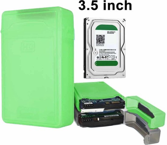 Let op type!! Bescherm hoesje voor 3.5 inch HDD harde schijf (groen)