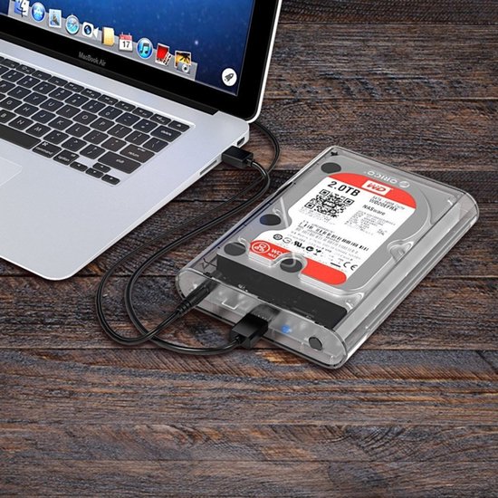 Let op type!! ORICO 3139U3 USB 3.0 Micro B externe behuizing voor 3.5 inch SATA HDD harde schijf (transparant)