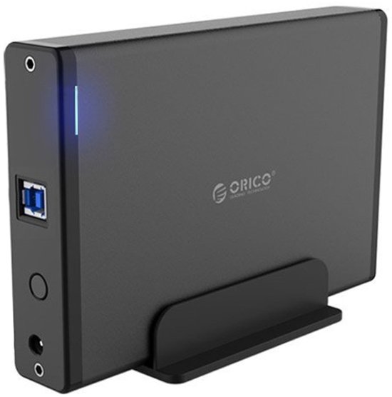 Let op type!! ORICO 7688U3 vertikale externe Aluminium harde schijf behuizing voor 3.5 inch SATA HDD (zwart)