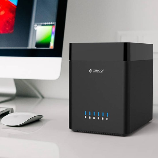 Let op type!! ORICO DS500U3 3 5-inch Bay 5 magnetische-type USB 3.0 harde schijf behuizing met blauwe LED-Indicator