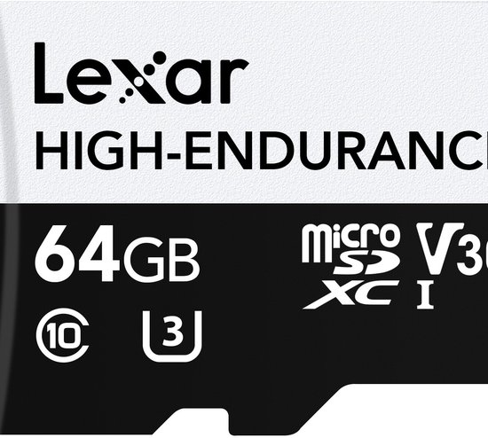 Lexar High-Endurance 64 GB MicroSDXC UHS-I Klasse 10 van Merkloos