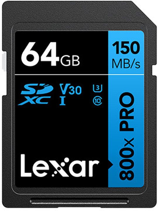 Lexar High-Performance 800xPRO 64 GB SDXC UHS-I Klasse 10 van Lexar