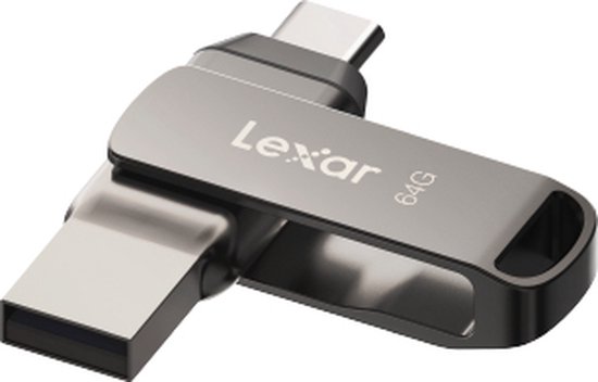 Lexar JumpDrive LJDD400064G-BNQNG USB flash drive 64 GB USB Type-C 3.2 Gen 1 (3.1 Gen 1) Grijs van Lexar