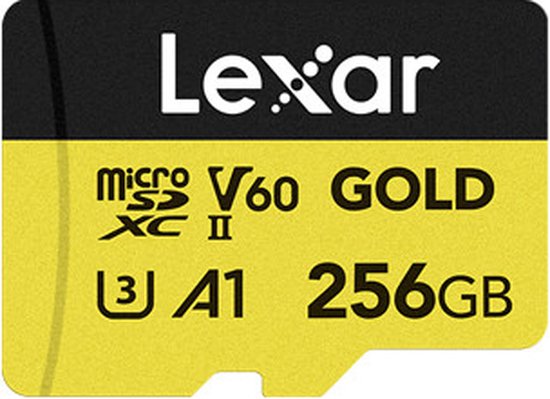 Lexar Professional GOLD 256 GB MicroSDXC UHS-II van Lexar