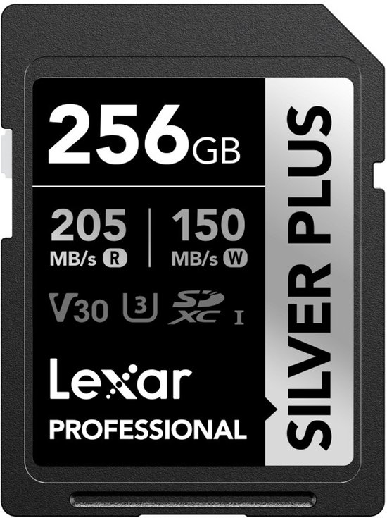 Lexar Professional SILVER PLUS 256 GB SDXC UHS-I Klasse 3 van Lexar