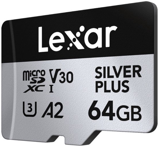 Lexar Professional SILVER PLUS 64 GB MicroSDXC UHS-I Klasse 3 van Lexar