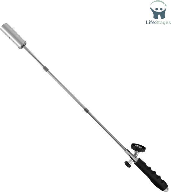 LifeStages - Onkruidbrander - Onkruidbrander Met Afneembare 2 Stokken Blaasbrander - Multifunctionele Onkruidbrander Met Antislip Rubberen Handvat - Veilige Onkruidbrander Voor Buiten Kamperen van LifeStages