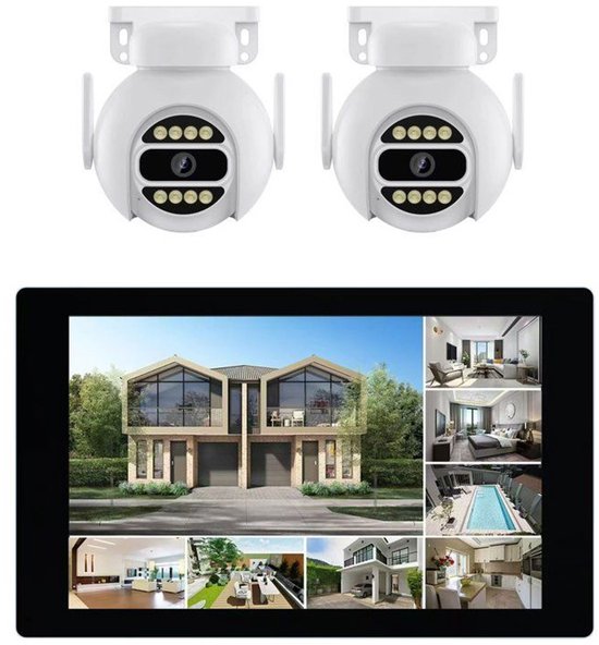 Link2Home – 2-camera 3MP – Buiten gemotoriseerde set met monitor