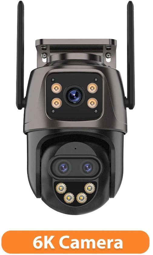 Liva Prime - 6K IP Camera - 9MP Resolutie - 360° Beweging - Kleurennachtzicht - Tweeweg Audio - IP66 Waterdicht - Bewegingsdetectie van Merkloos