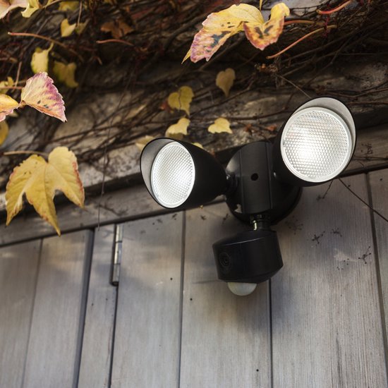 Lutec - Draco - Buitenverlichting en Beveiligingcamera - 2 in 1 - Verlichting en Bewaking- Ultra-Heldere Verlichting - Hoogwaardige Camera's met Hoge Resolutie - Slimme Bewegingsdetectie - Eenvoudige Installatie - Slimme Thuisnetwerk van Lutec