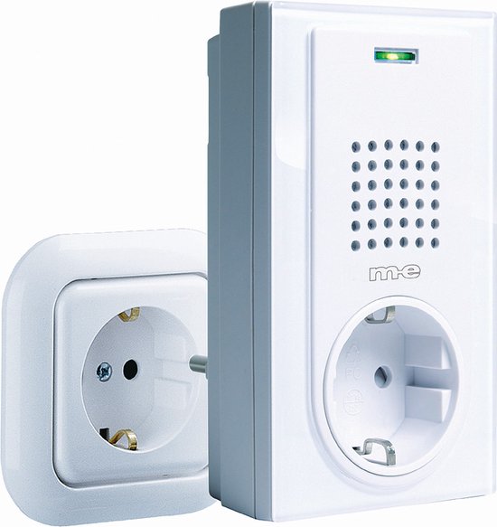 M-E FG-2 RX Draadloze DEURBEL met doorvoersteker - voor koppeling aan M-E deurbel- of entreemeldersysteem - 41011
