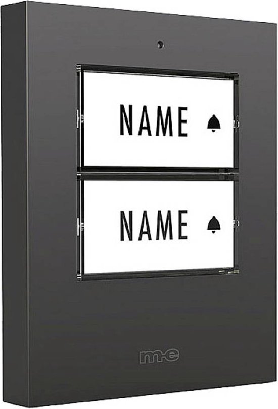 m-e modern-electronics 41305 Zender voor Draadloze deurbel Verlicht, Met naambord