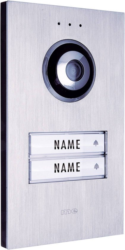 m-e modern-electronics VDV 620 compact Buitenunit voor Video-deurintercom Kabelgebonden Tweegezinswoning RVS