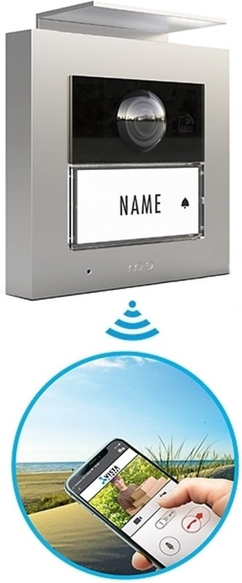 M-E VS-21S WiFi VIDEO DEURINTERCOM - voor gebruik met smartphone - zilver van M-E